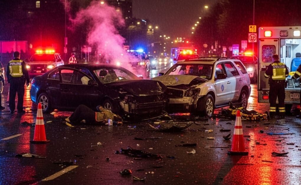 Brandon Genlot car crash accident scene