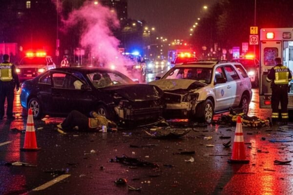 Brandon Genlot car crash accident scene
