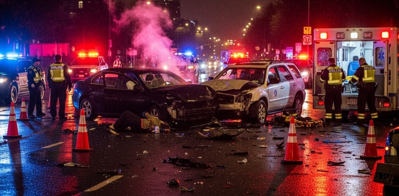 Brandon Genlot car crash accident scene