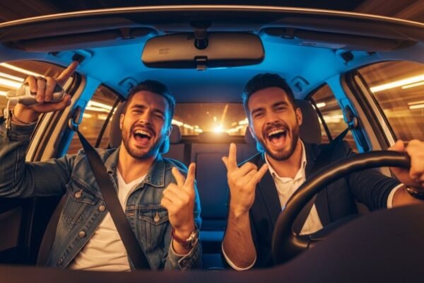 Bruce Springsteen singing in Carpool Karaoke with James Corden