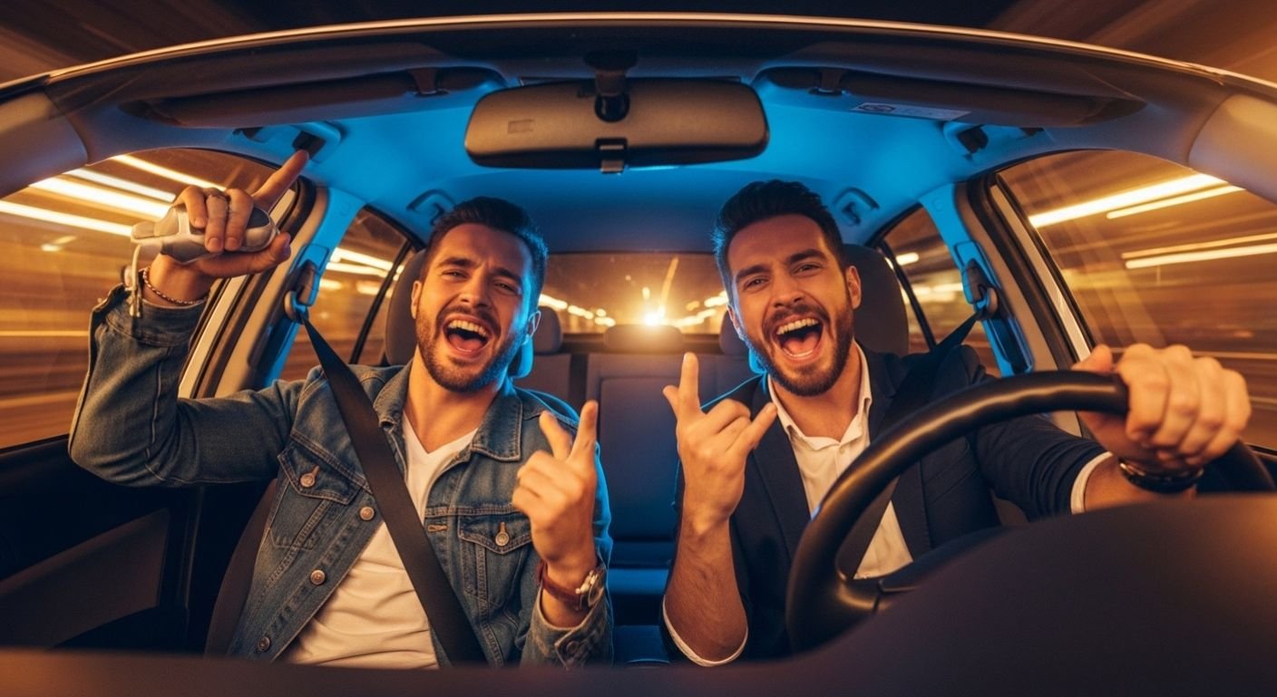 Bruce Springsteen singing in Carpool Karaoke with James Corden