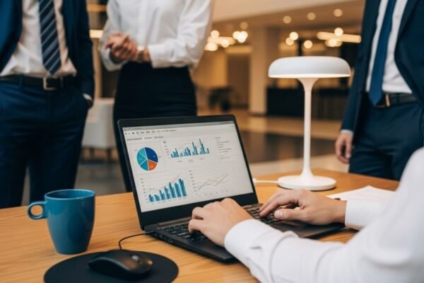 Men and women in professional business attire