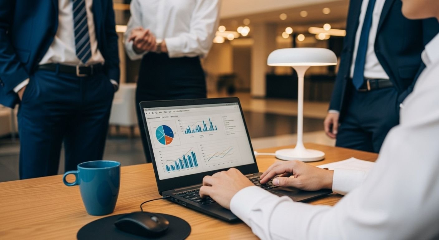 Men and women in professional business attire