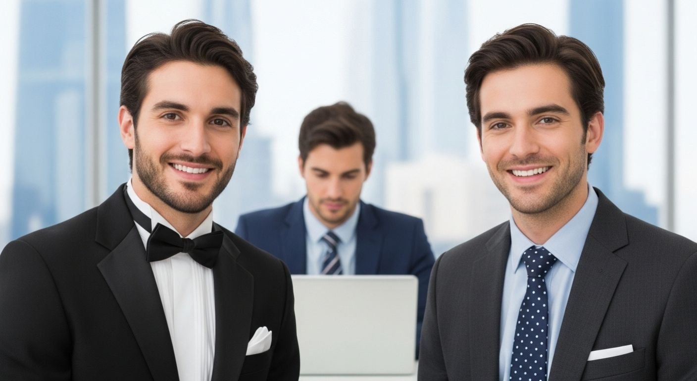 Startup team working in a garage transforming into a modern global business, concept of growth and scaling, futuristic city skyline in the background