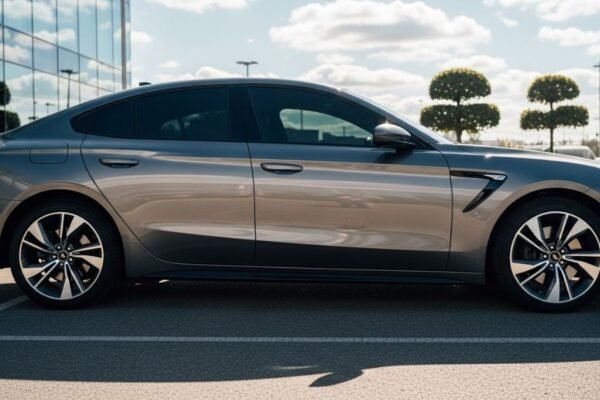 Modern car with tinted windows