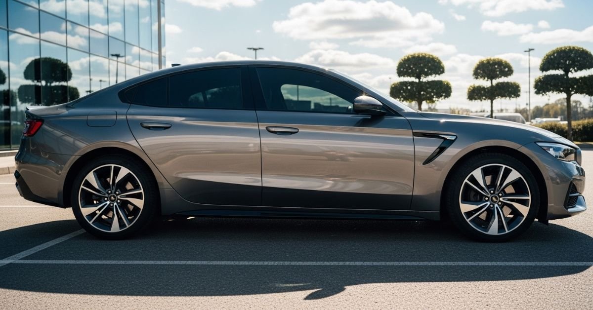 Modern car with tinted windows