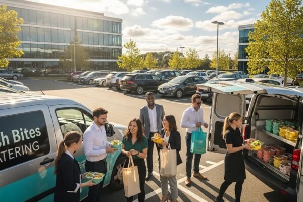 Carpool Caterer delivering food to commuters