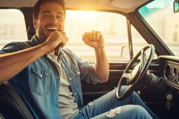 Bruce Springsteen singing during Carpool Karaoke
