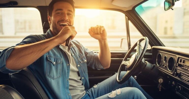 Bruce Springsteen singing during Carpool Karaoke