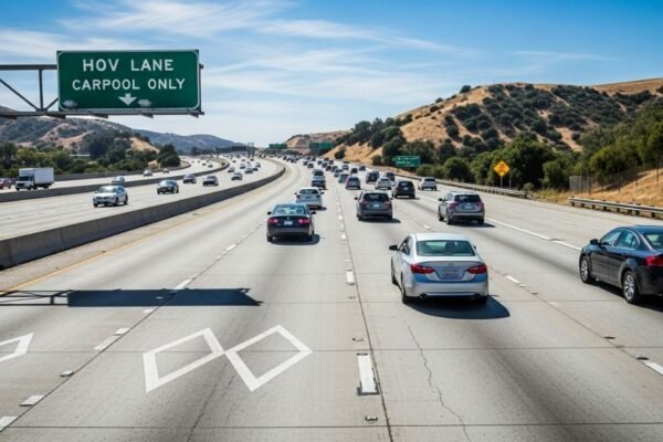 Carpool Lane Rules California – Everything You Need to Know California carpool lane sign and traffic