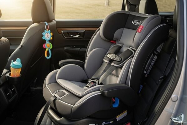 Graco 4-in-1 Car Seat Review: Safety, Comfort & Value for Parents Graco 4-in-1 convertible car seat in car interior