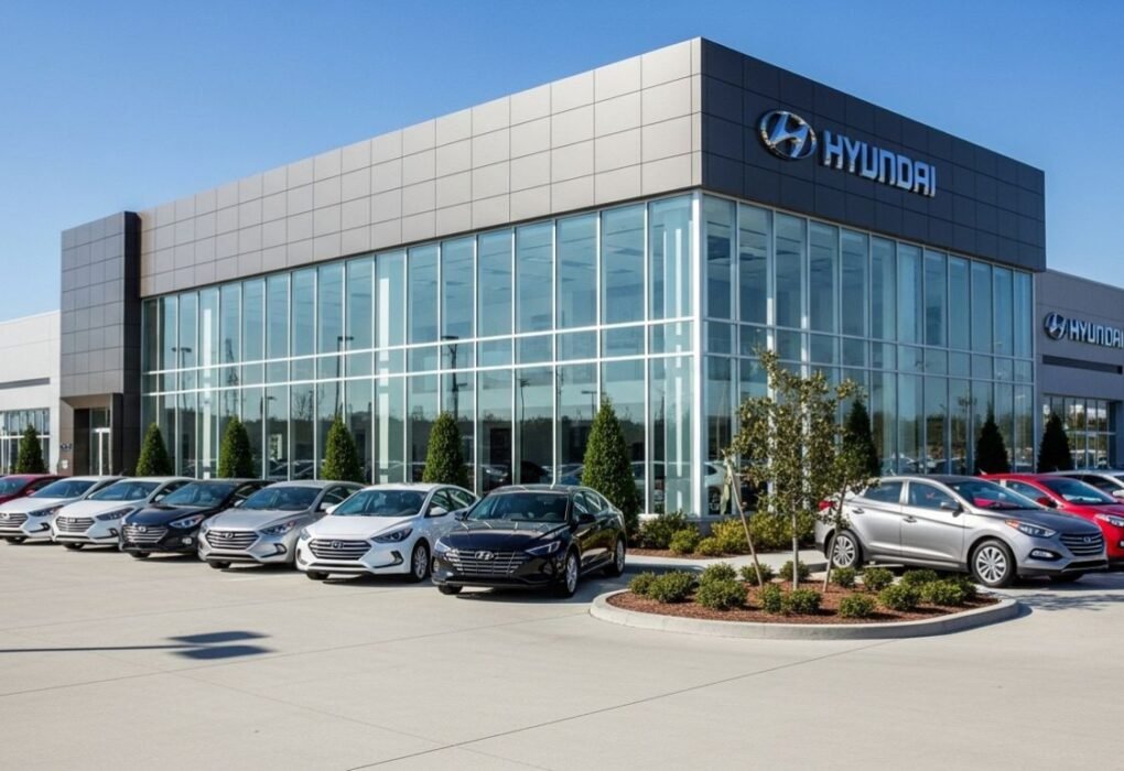 Manly Hyundai dealership with cars