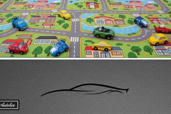 Mat with cars for kids and vehicles