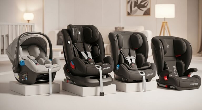 Different Maxi-Cosi car seat models