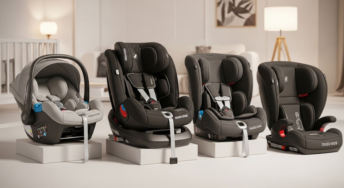 Different Maxi-Cosi car seat models