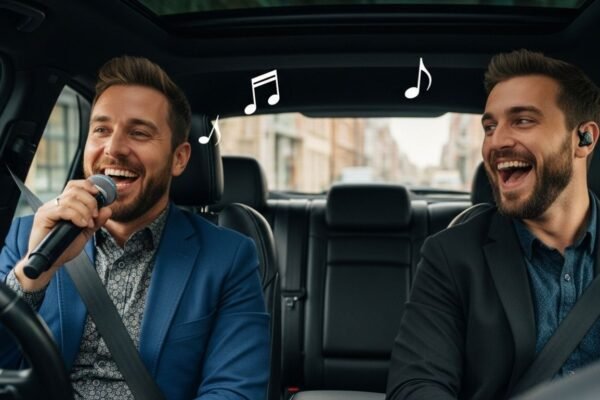 Paul McCartney and James Corden in Carpool Karaoke