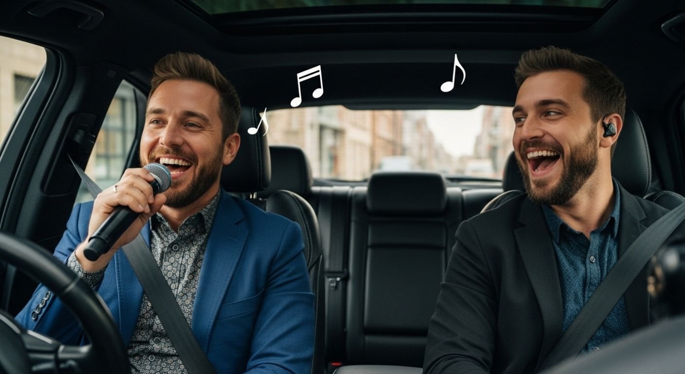 Paul McCartney and James Corden in Carpool Karaoke