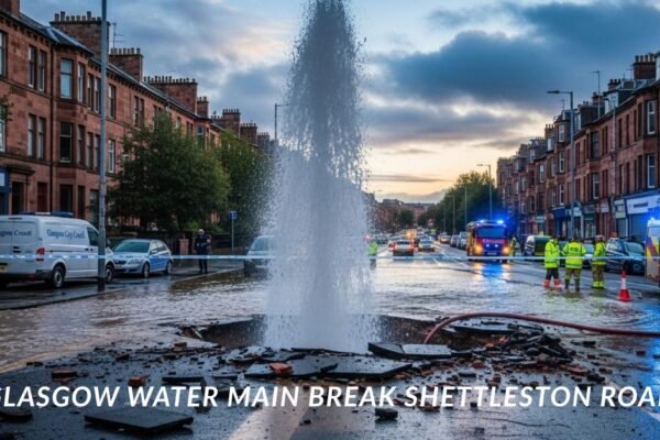 Glasgow Water Main Break Shettleston Road
