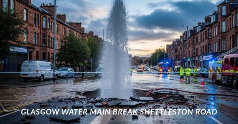 Glasgow Water Main Break Shettleston Road